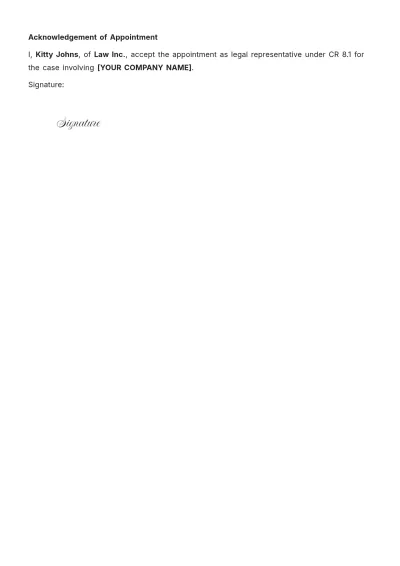 Free Cr 8.1 Appointment Letter Template to Edit Online