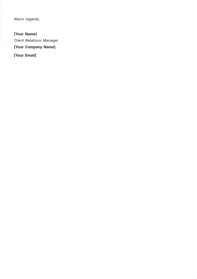 Free Welcome Letter for the Client Template to Edit Online