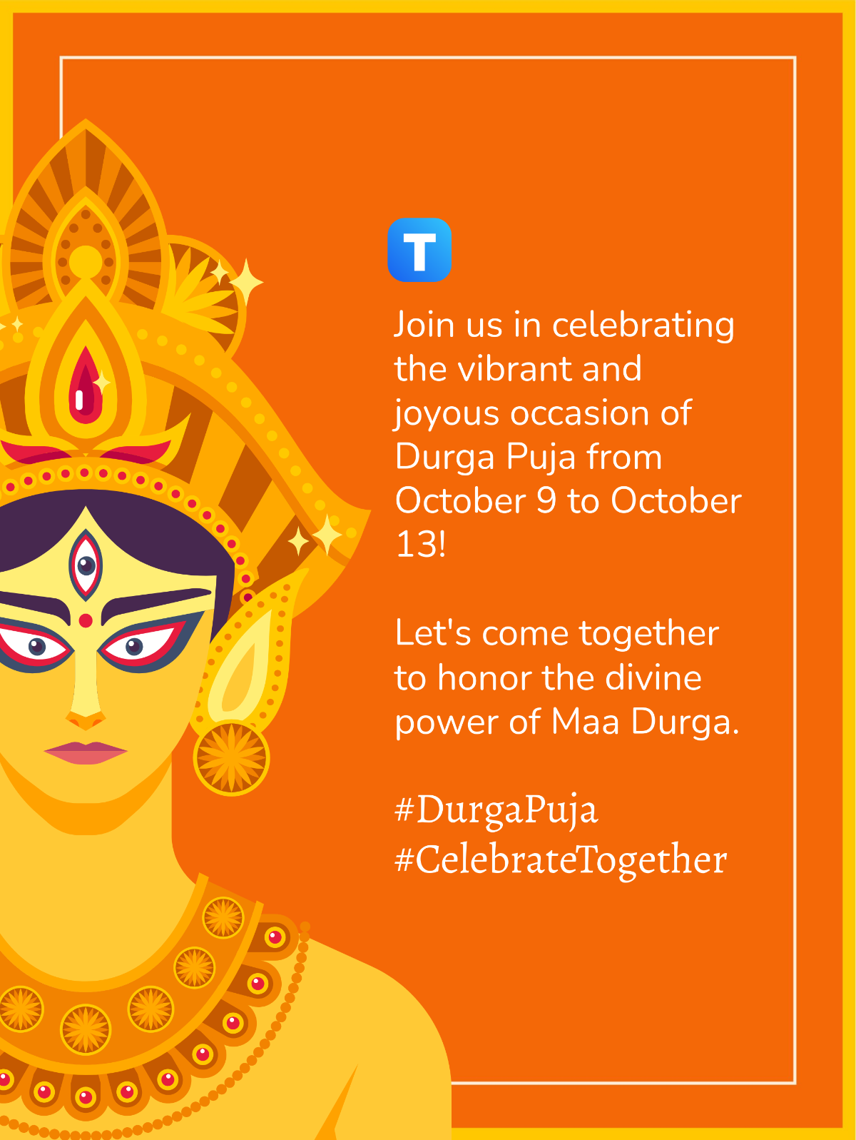 Durga Puja Social Media Post