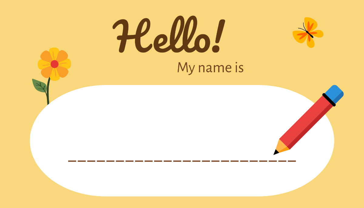 Custom Name Label Template