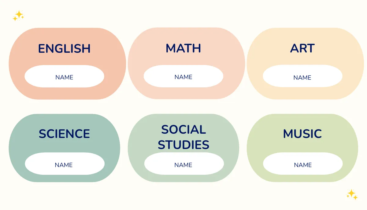 Free Subject-Specific Book Label Template to Edit Online