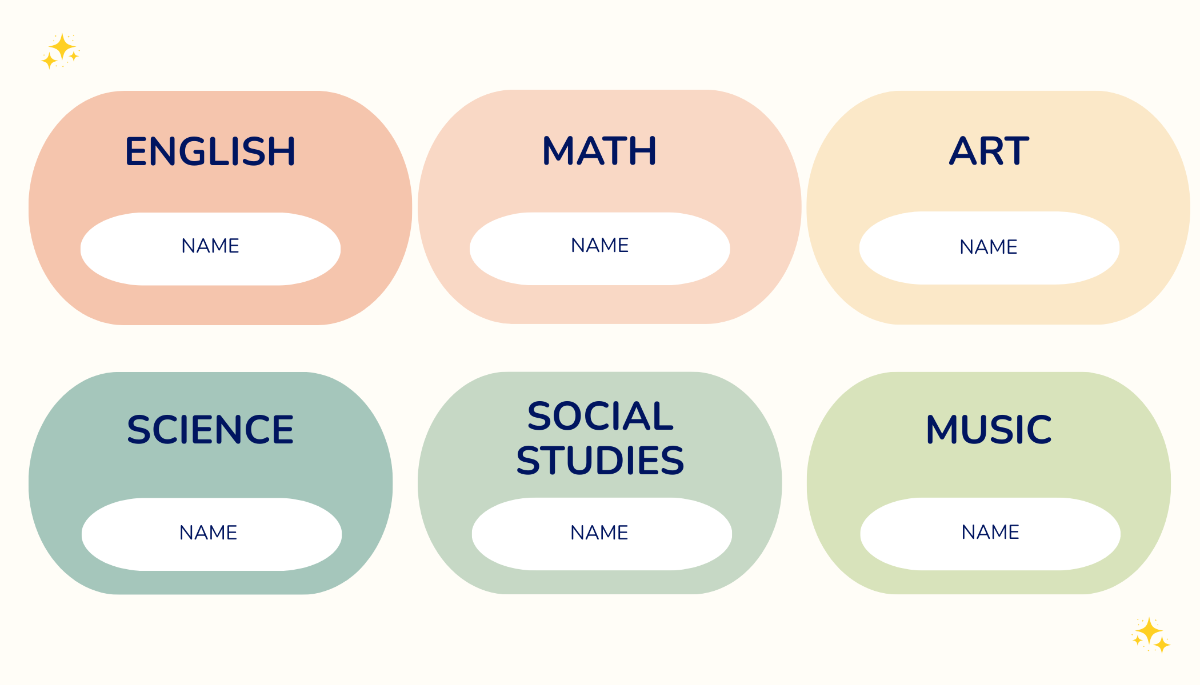 Subject-Specific Book Label Template