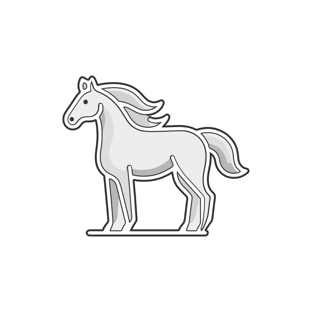 Horse Outline Clipart