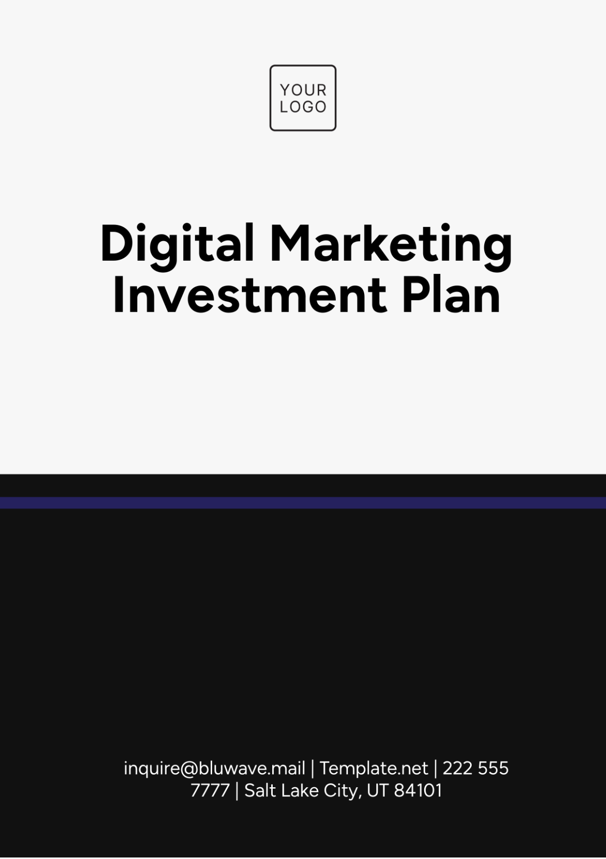 Digital Marketing Investment Plan Template