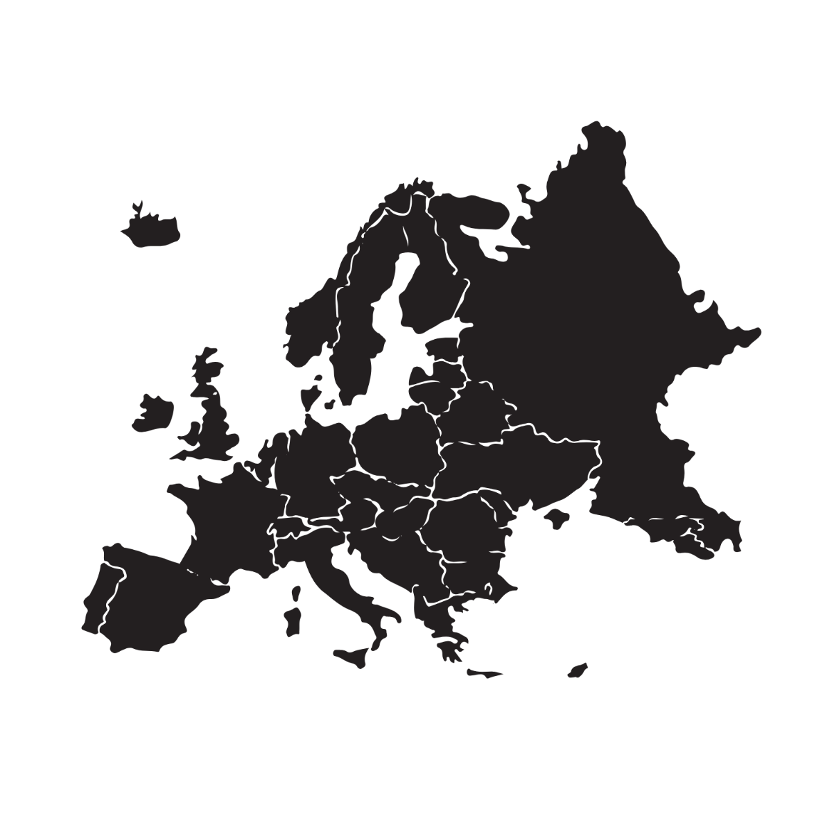 Europe Silhouette Clipart