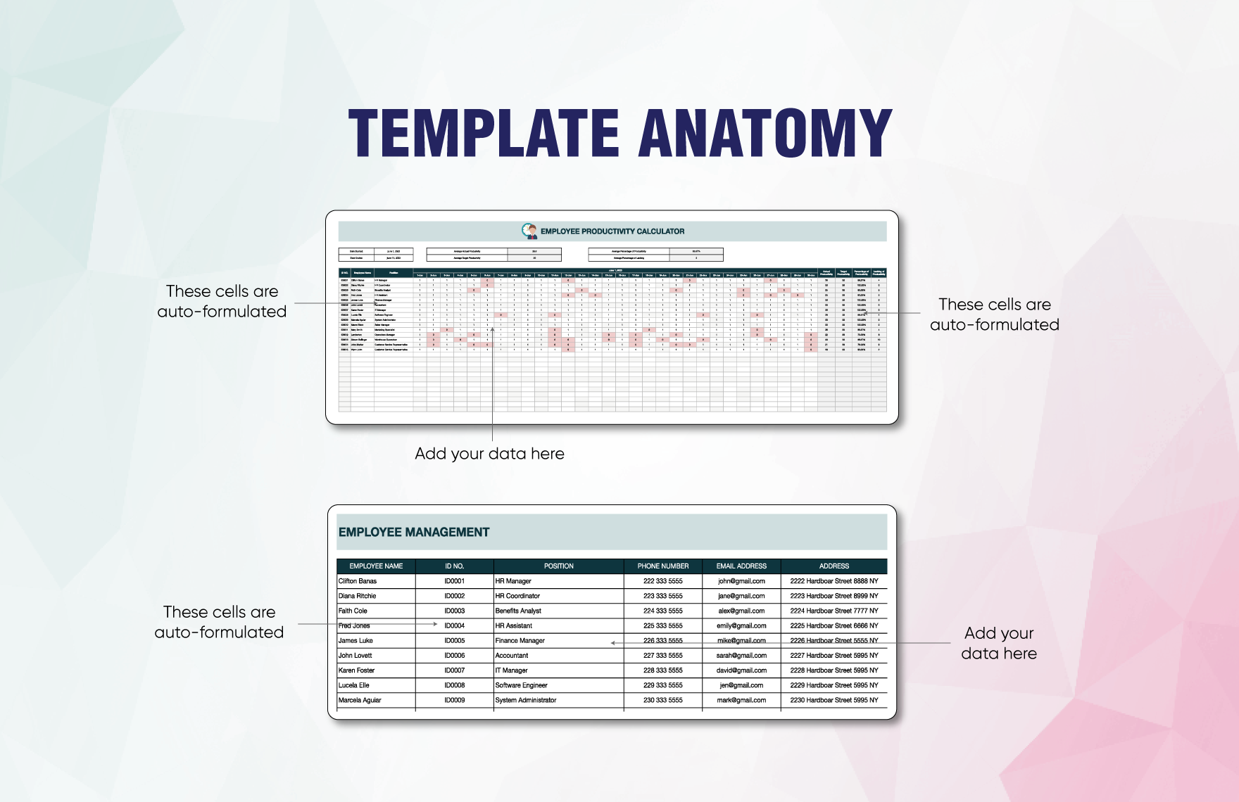 Employee Productivity Calculator Template