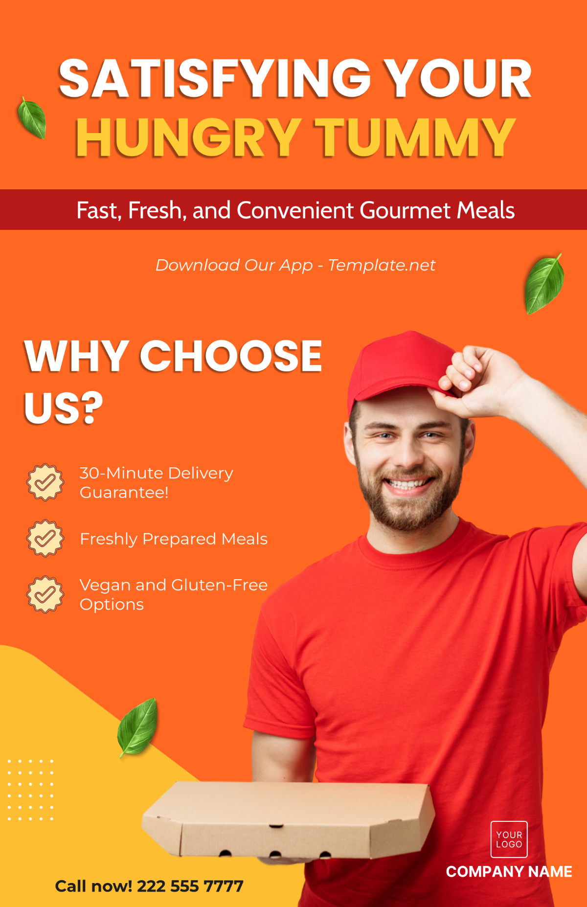 Food Delivery Poster Template - Download | Template.net