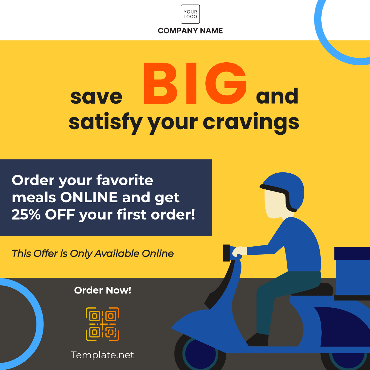 Food Delivery Social Media Post