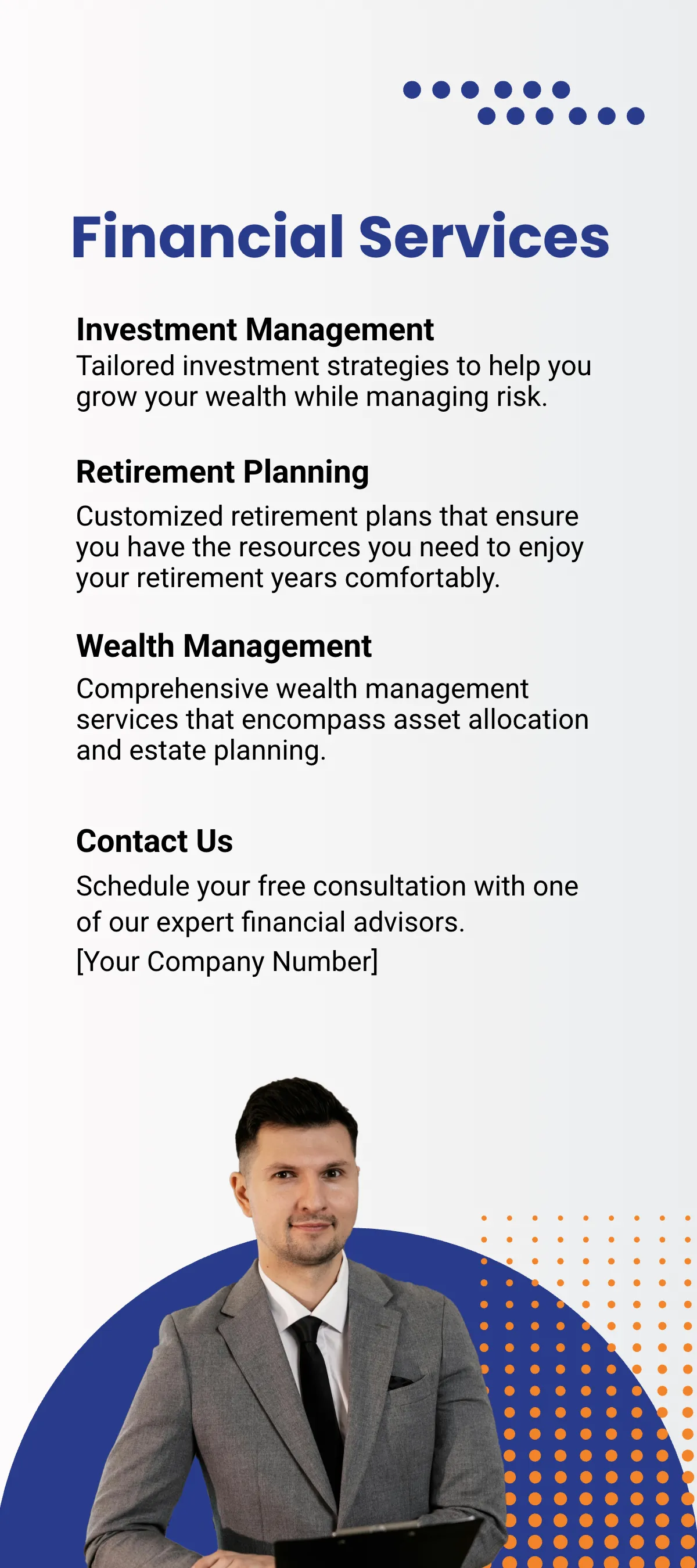 Free Financial Advisor Rack Card Template to Edit Online
