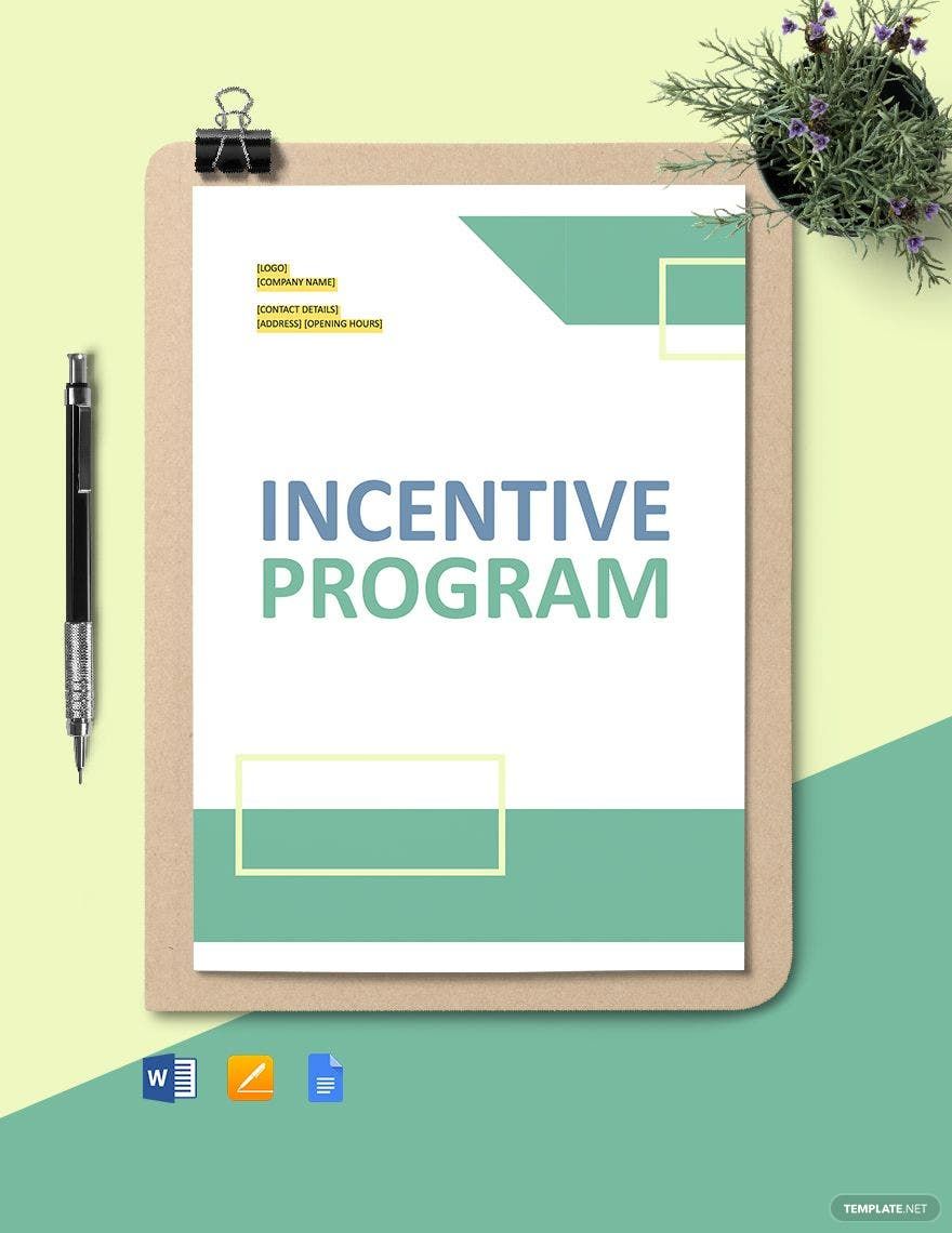 Incentive Program Template