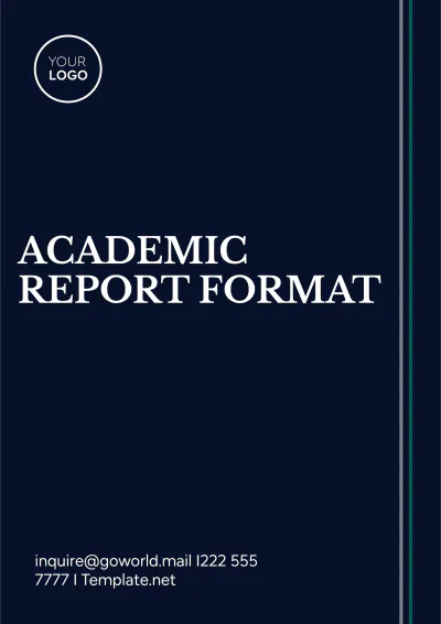 Free Academic Report Format Template to Edit Online