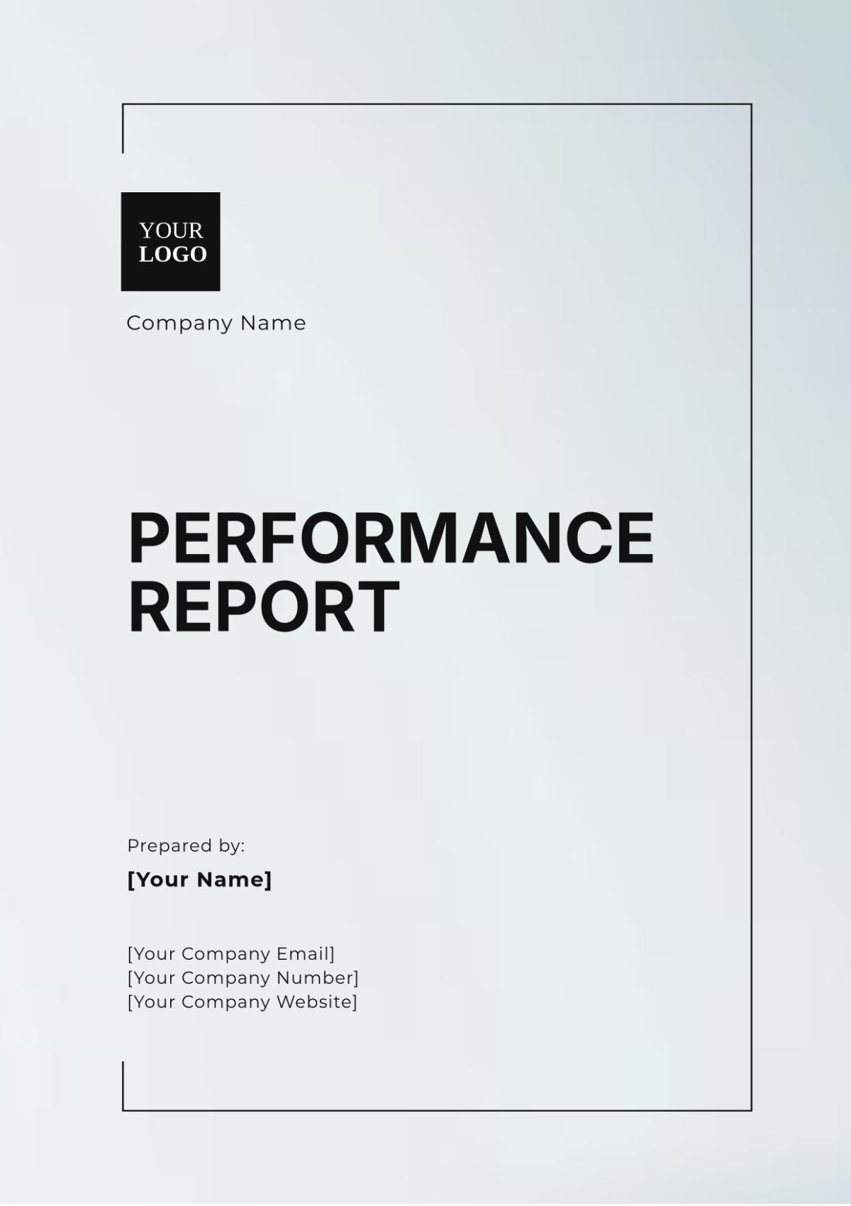 Free Performance Report Template