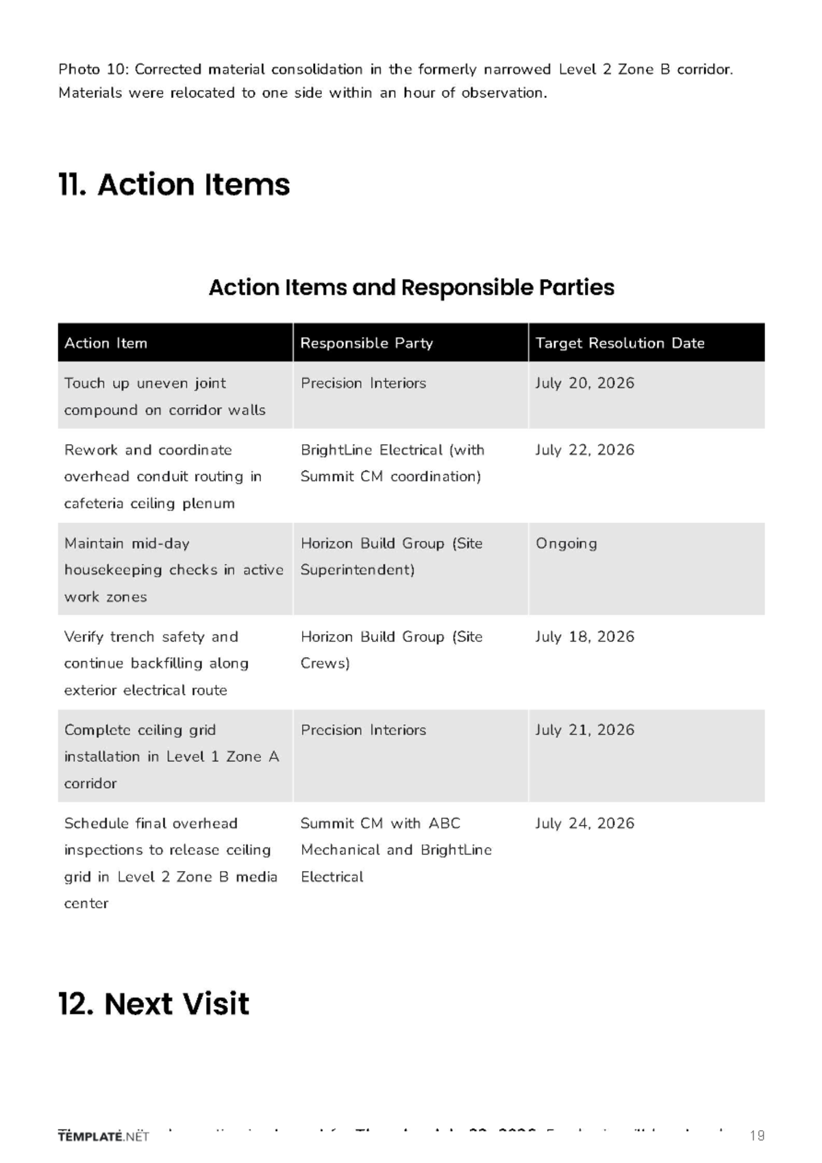 Free Site Observation Report Template to Edit Online