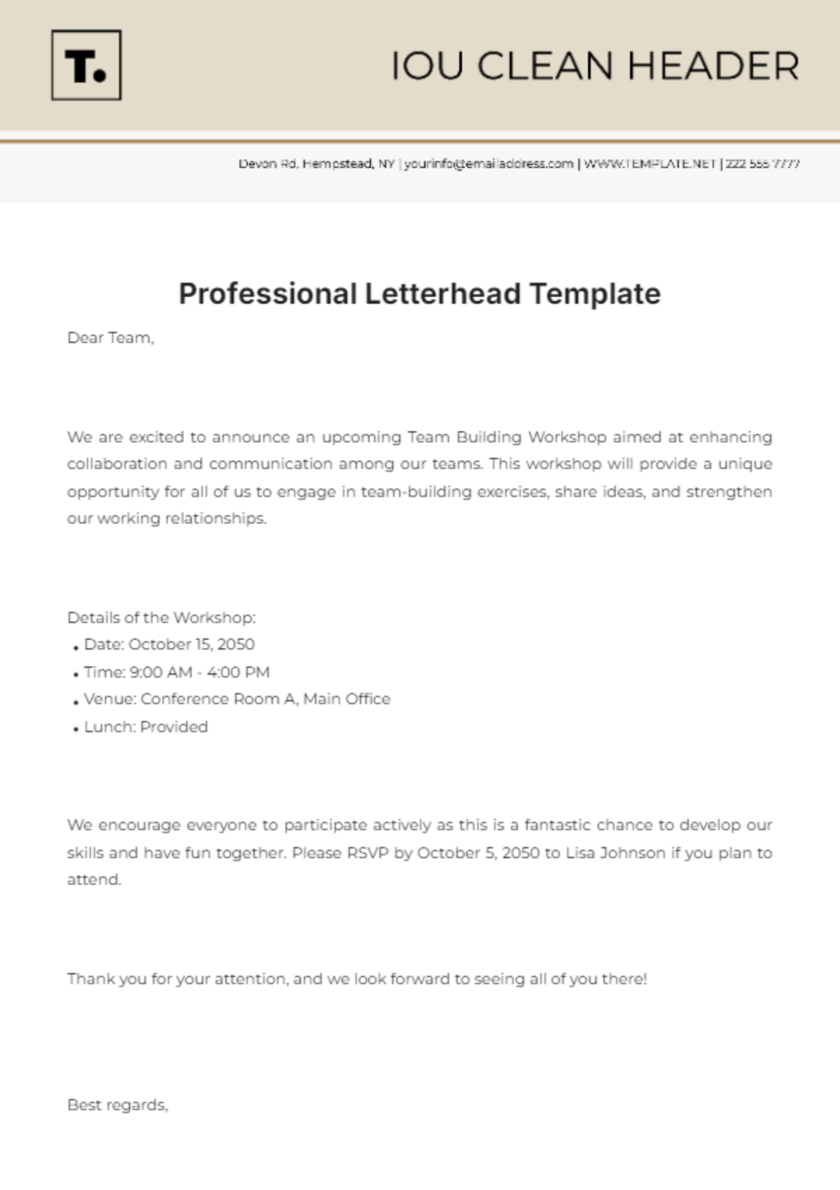 Free Modern Letterhead Template