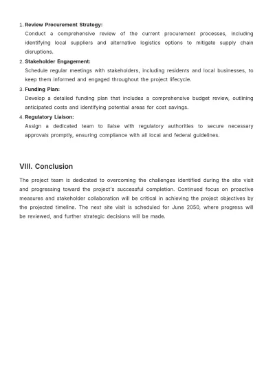 Free Project Outline Visit Report Template to Edit Online