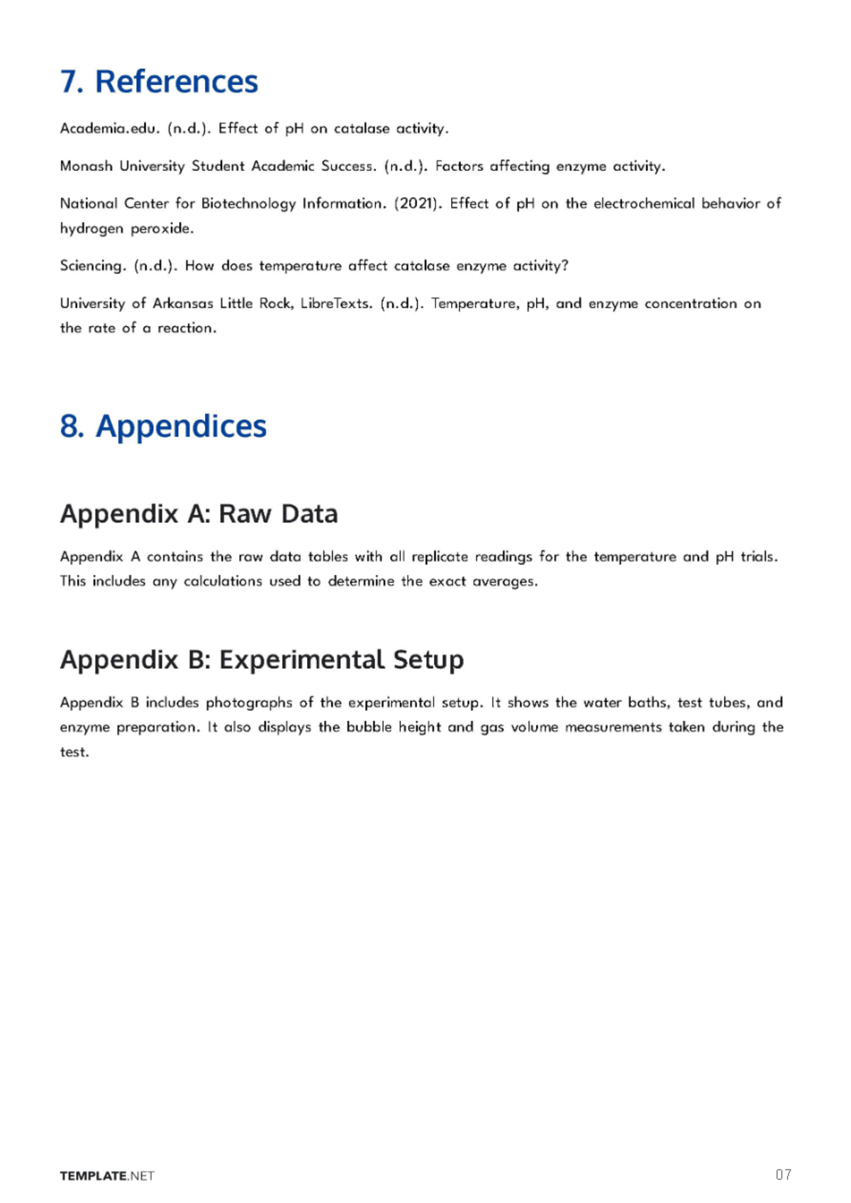 Free Scientific Report Template to Edit Online
