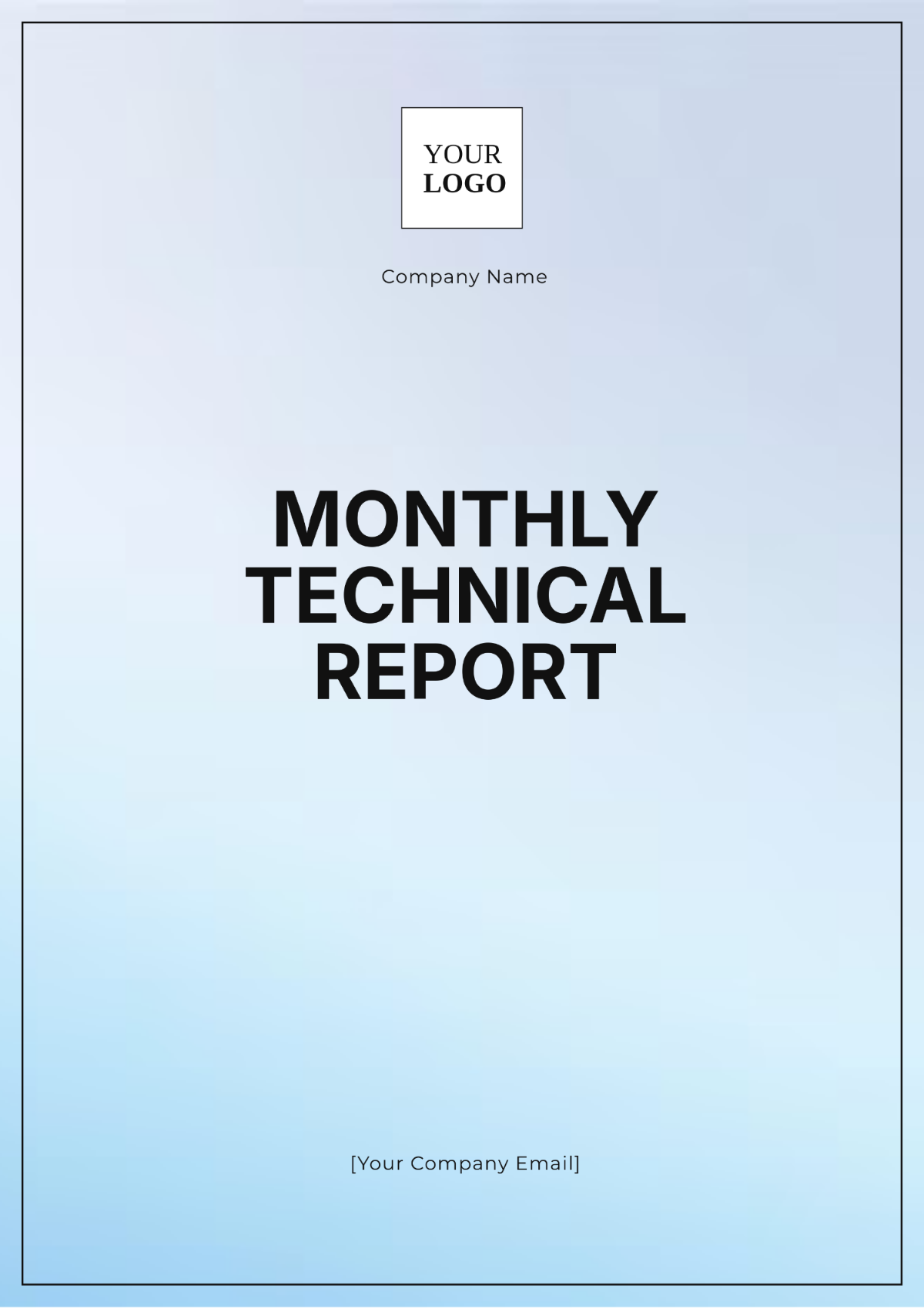 Monthly Technical Report Template