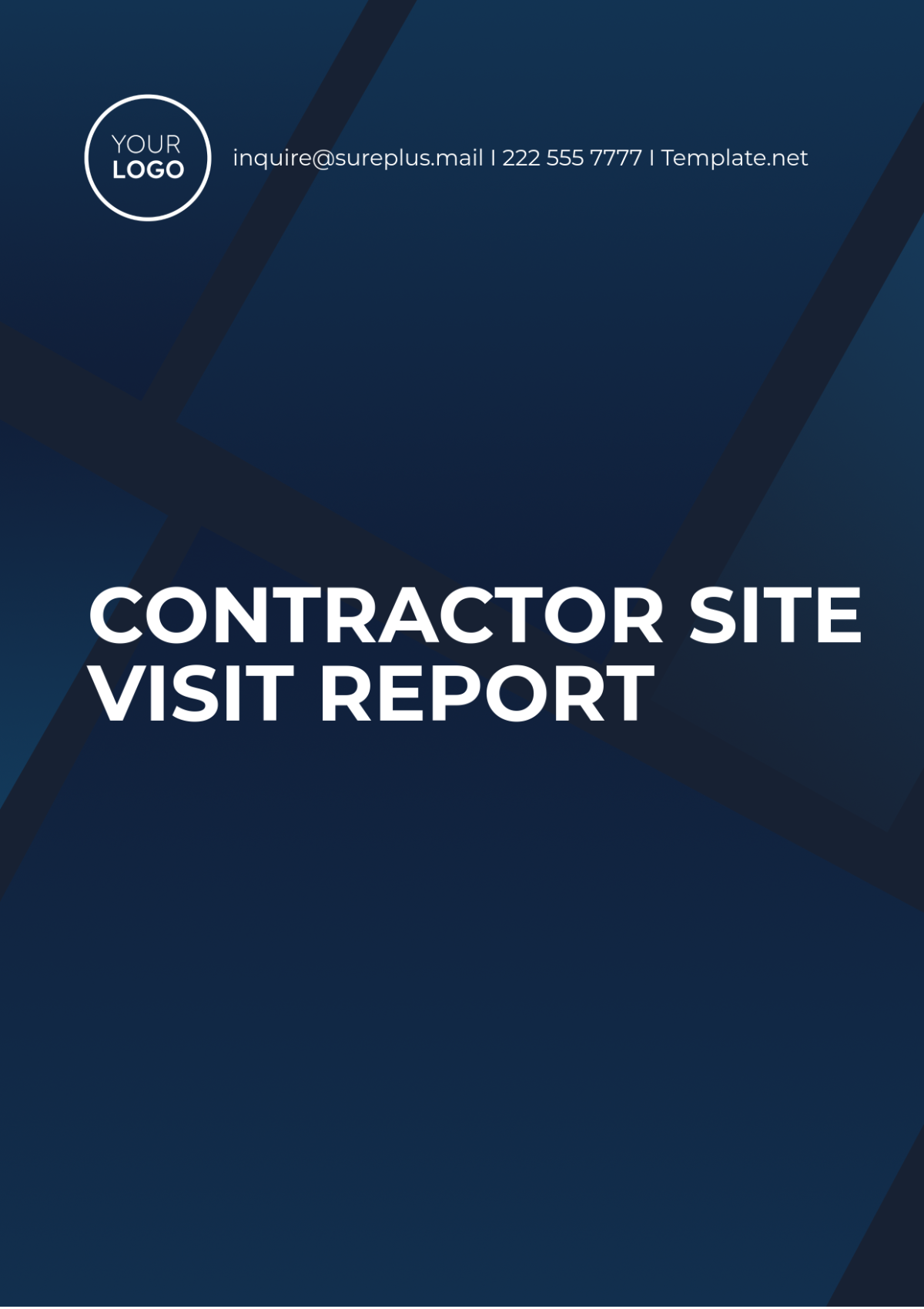 Contractor Site Visit Report Template - Edit Online & Download