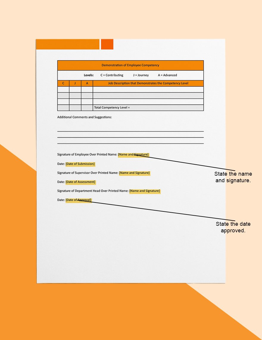 Employee Competency Template