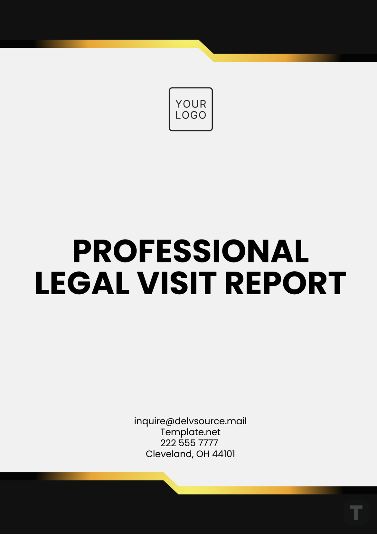 Professional Legal Visit Report Template - Edit Online & Download