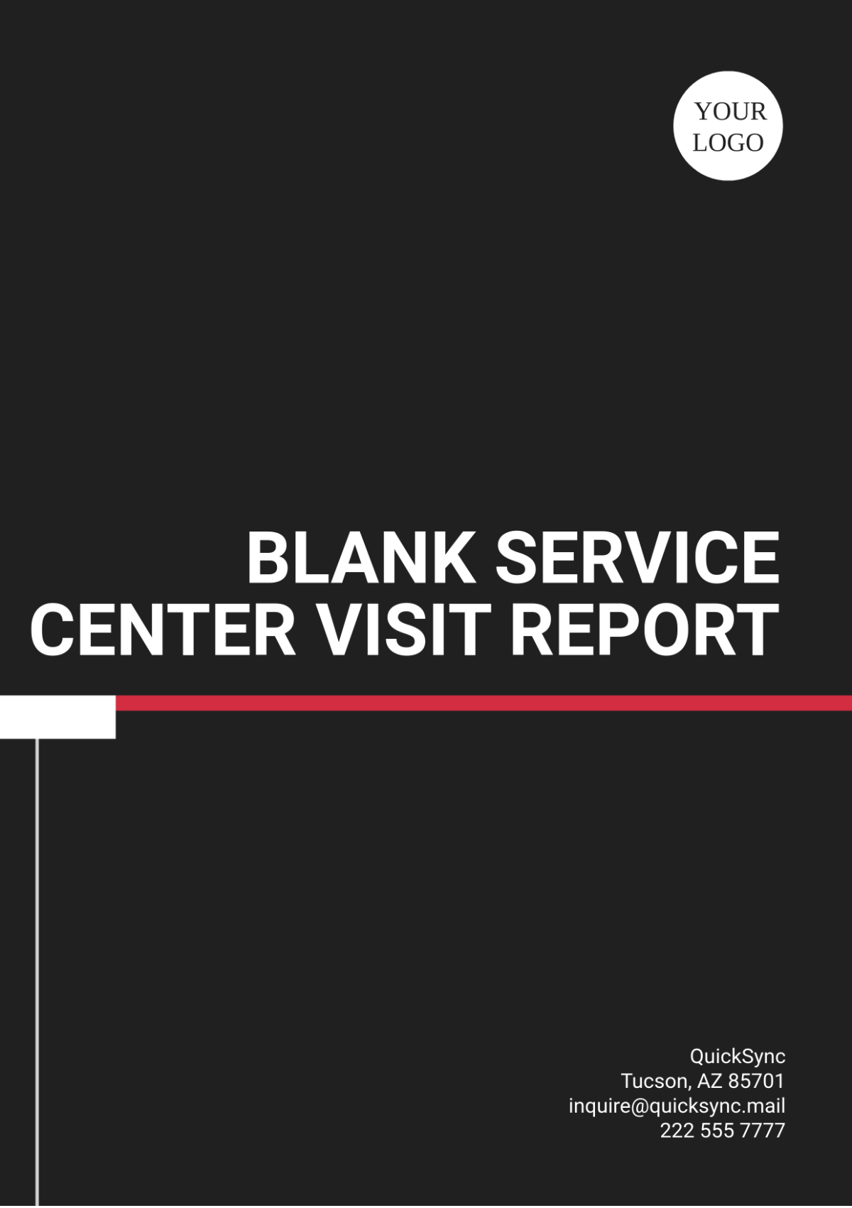 Blank Service Center Visit Report Template - Edit Online & Download