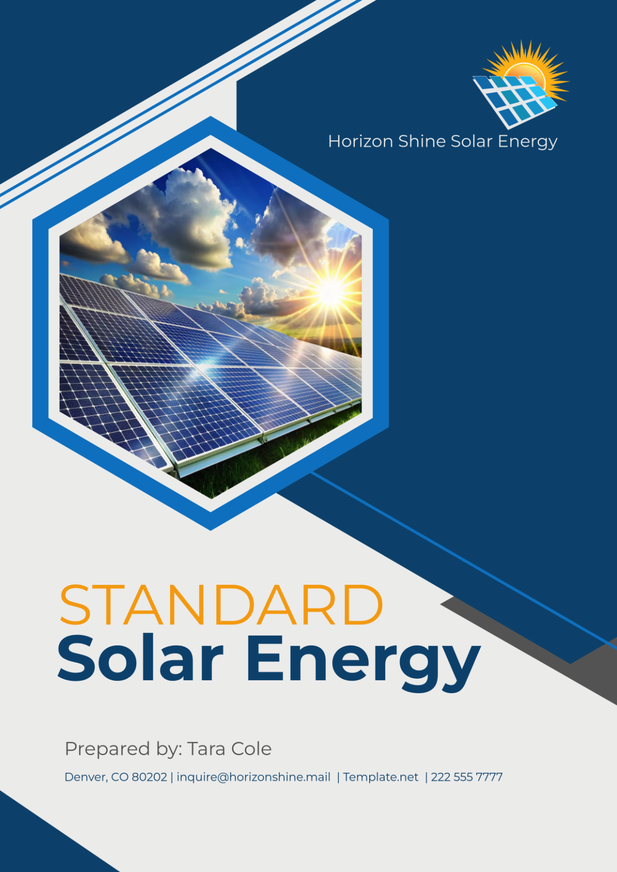 Standard Solar Energy Cover Page