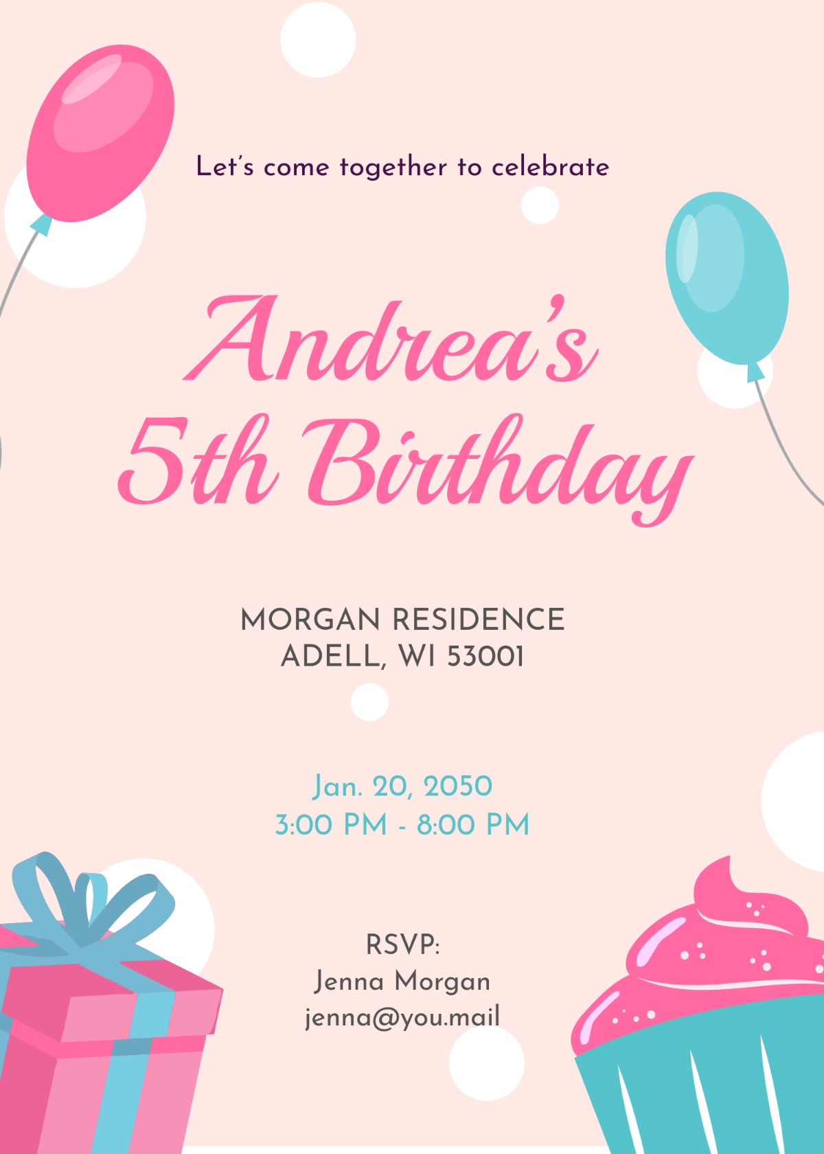 Cute Birthday Invitation Template - Edit Online | Template.net