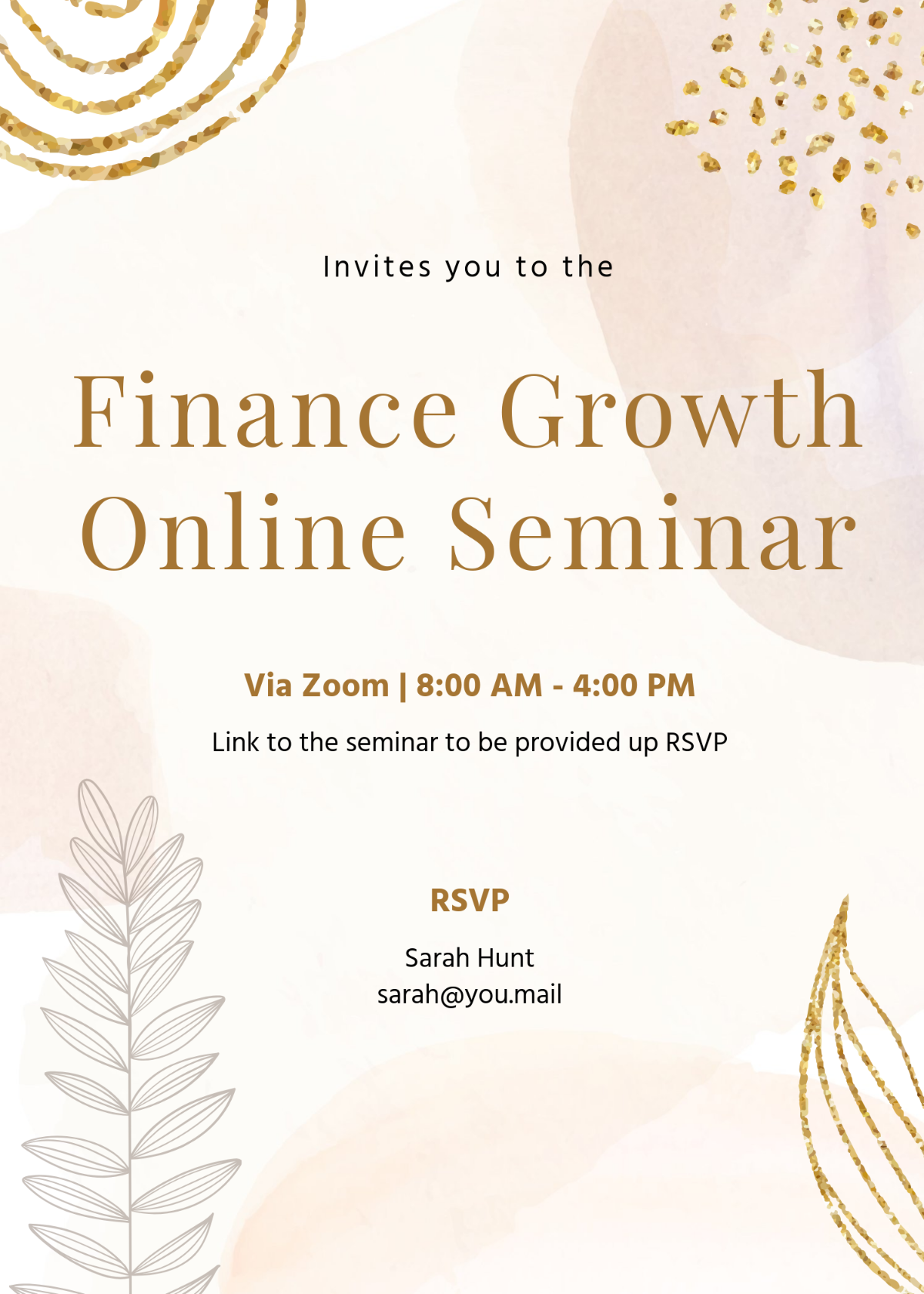 Free Aesthetic Online Invitation Template