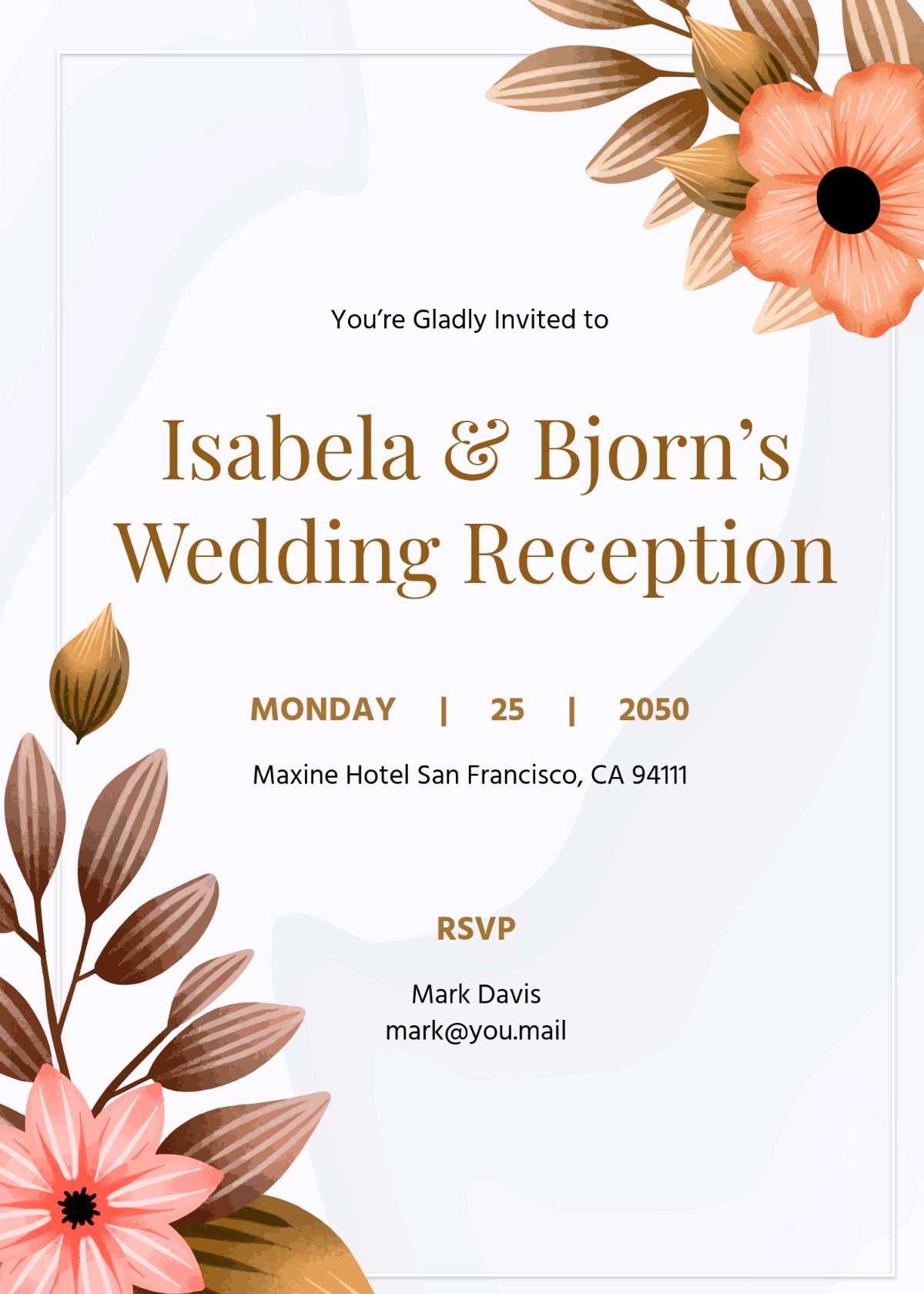 Wedding Reception Invitation Template | Template.net