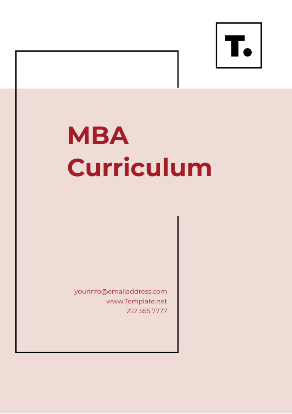 MBA Curriculum Template - Edit Online & Download