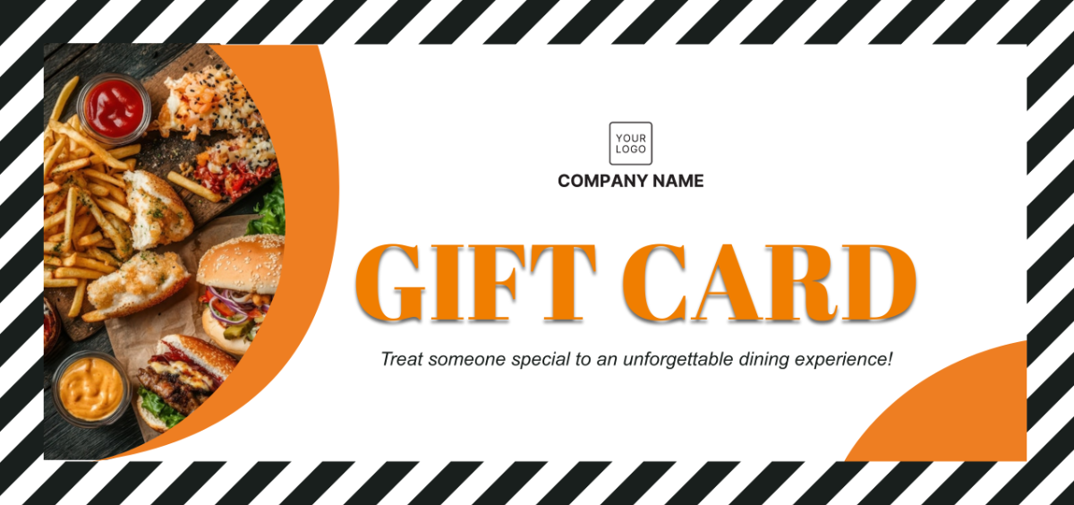 Food Delivery Gift Card Template - Edit Online & Download