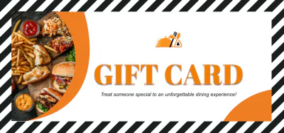 Free Food Delivery Gift Card Template to Edit Online