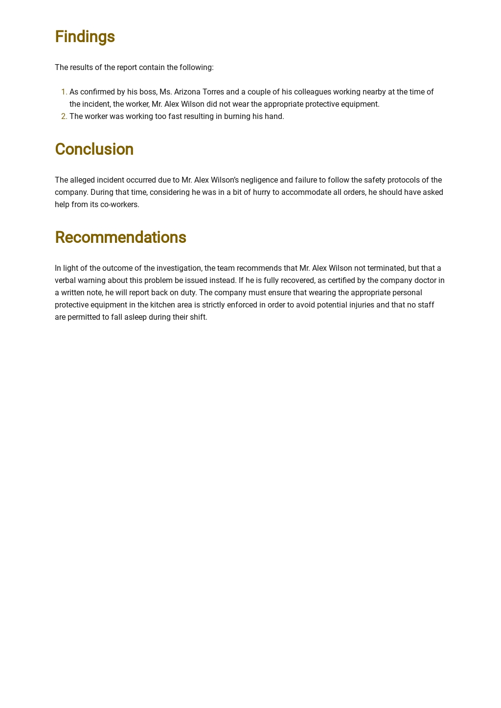 Compliance Investigation Report Template [Free PDF] - Word (DOC ...