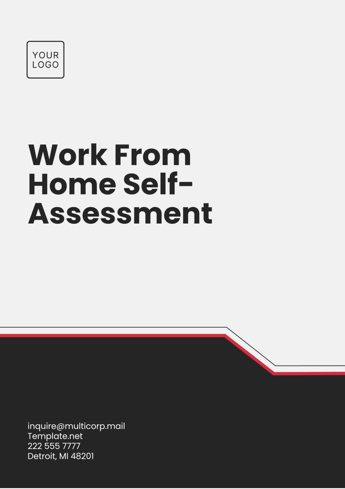 Work From Home Self-Assessment Template - Edit Online & Download