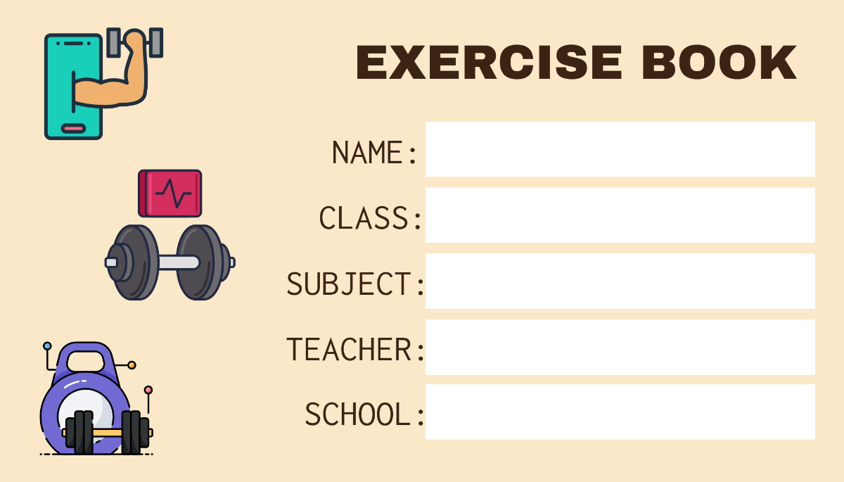 Exercise Book Label Template