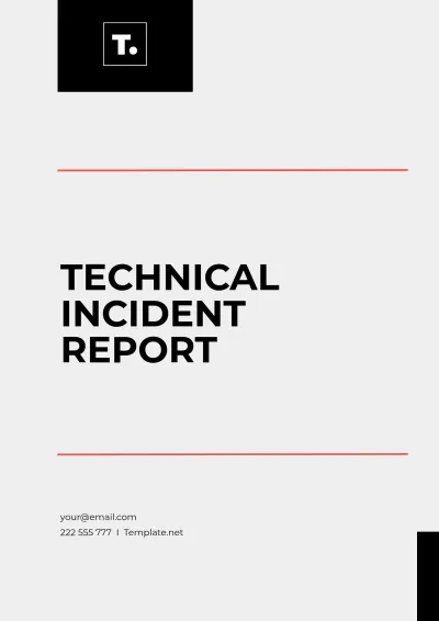 Free Technical Incident Report Template to Edit Online