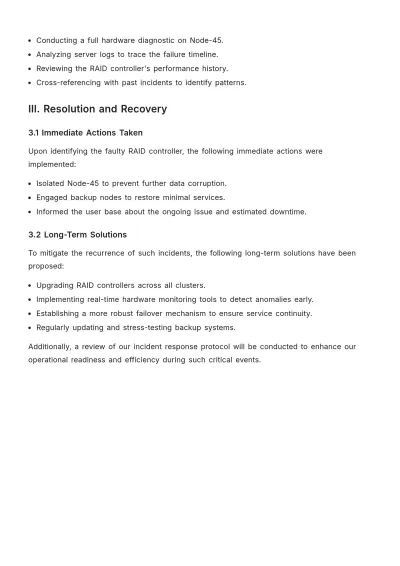 Free Technical Incident Report Template to Edit Online