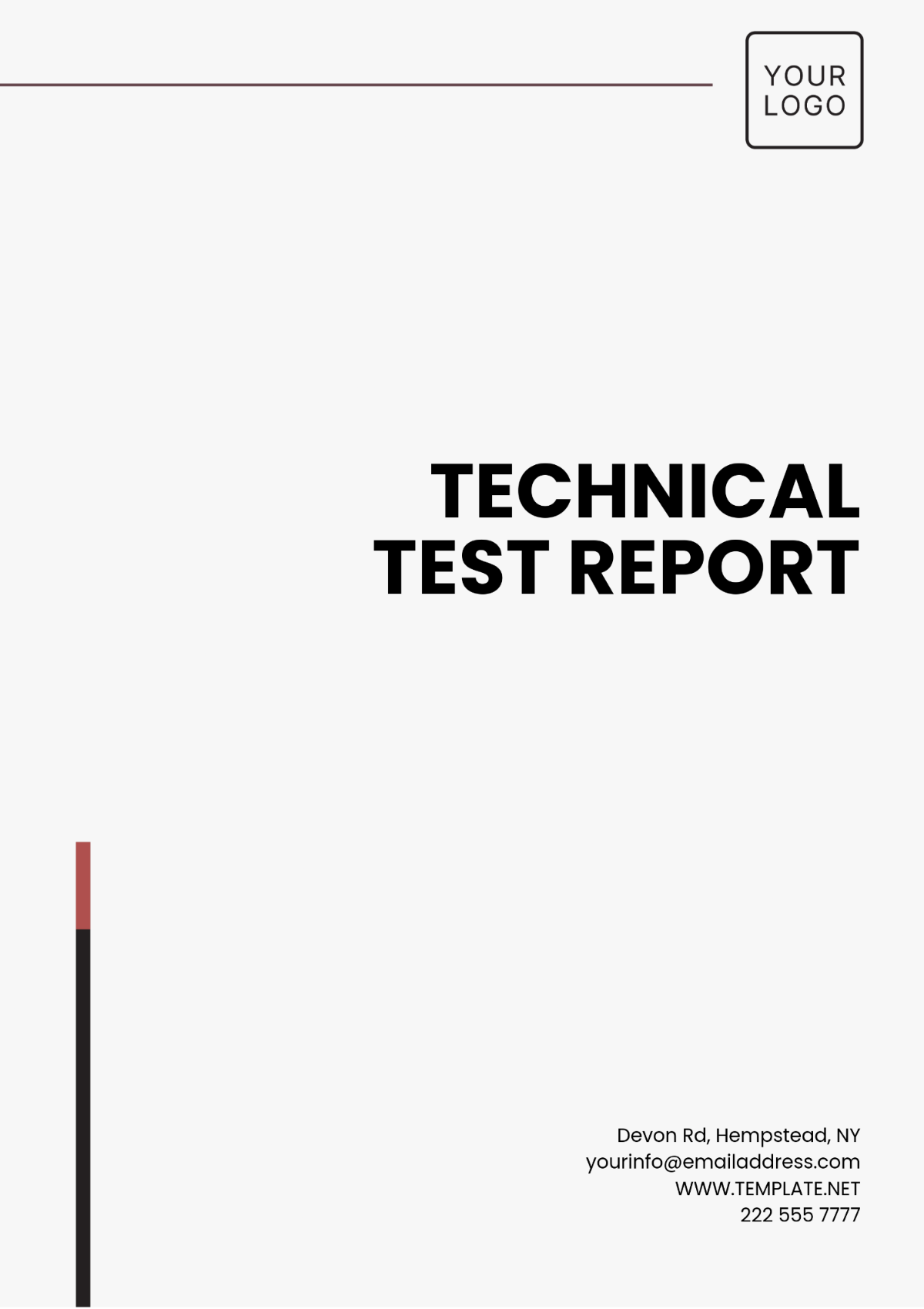 Technical Test Report Template - Edit Online & Download