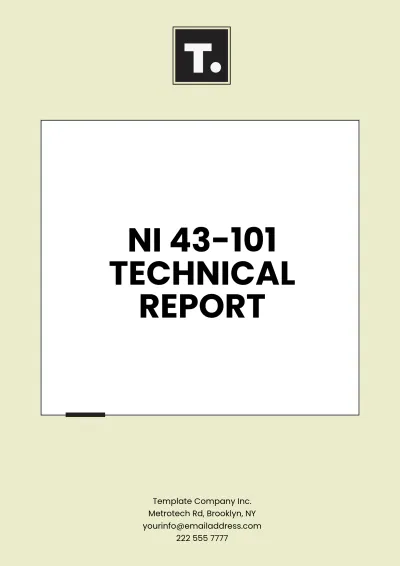 Free NI 43-101 Technical Report Template to Edit Online
