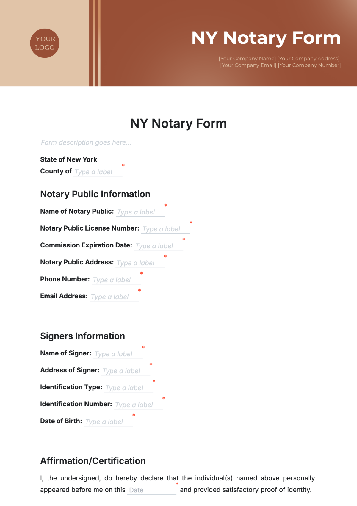 Free Notary Public Log Book Template - Edit Online & Download ...