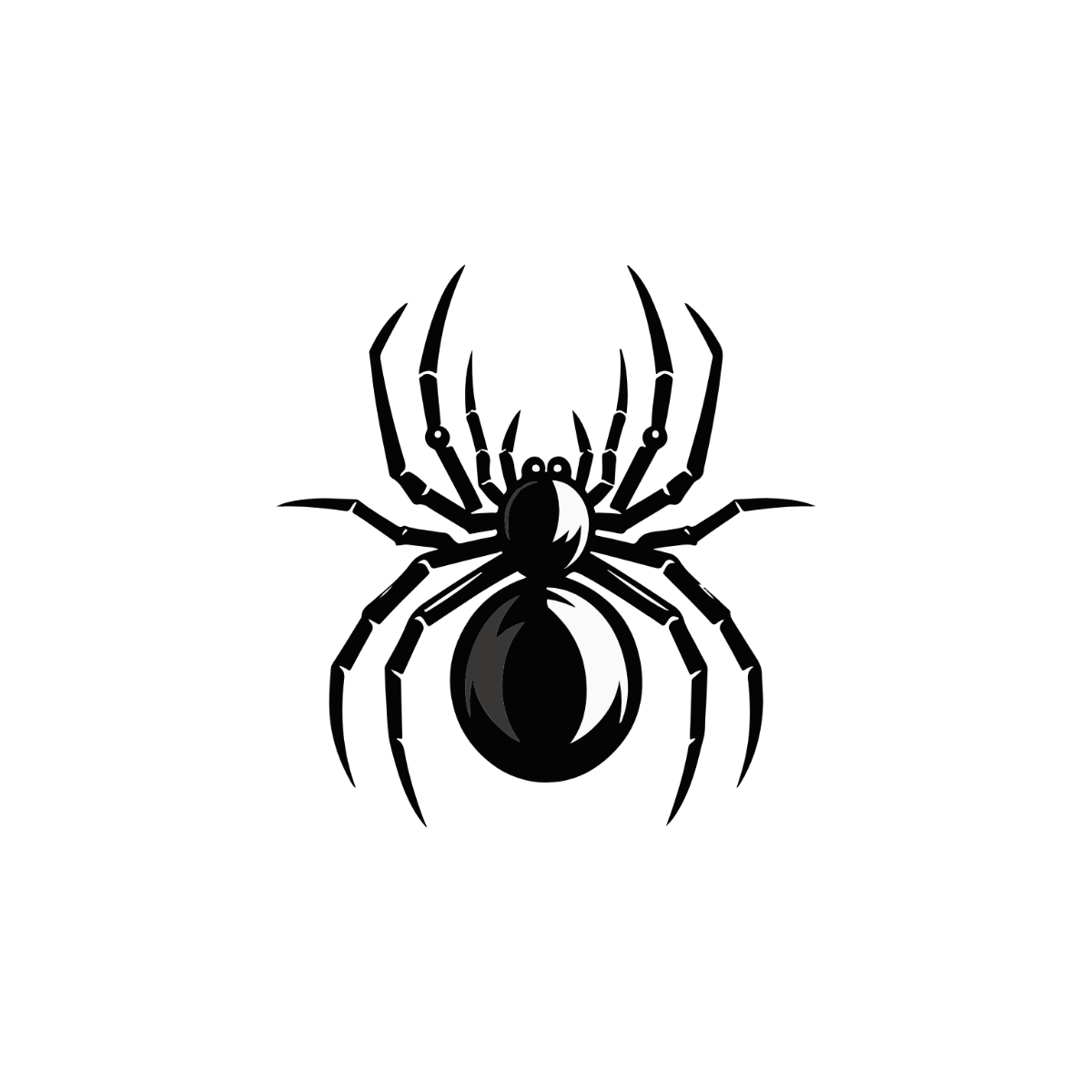 Black & White Spider Clipart - Edit Online & Download