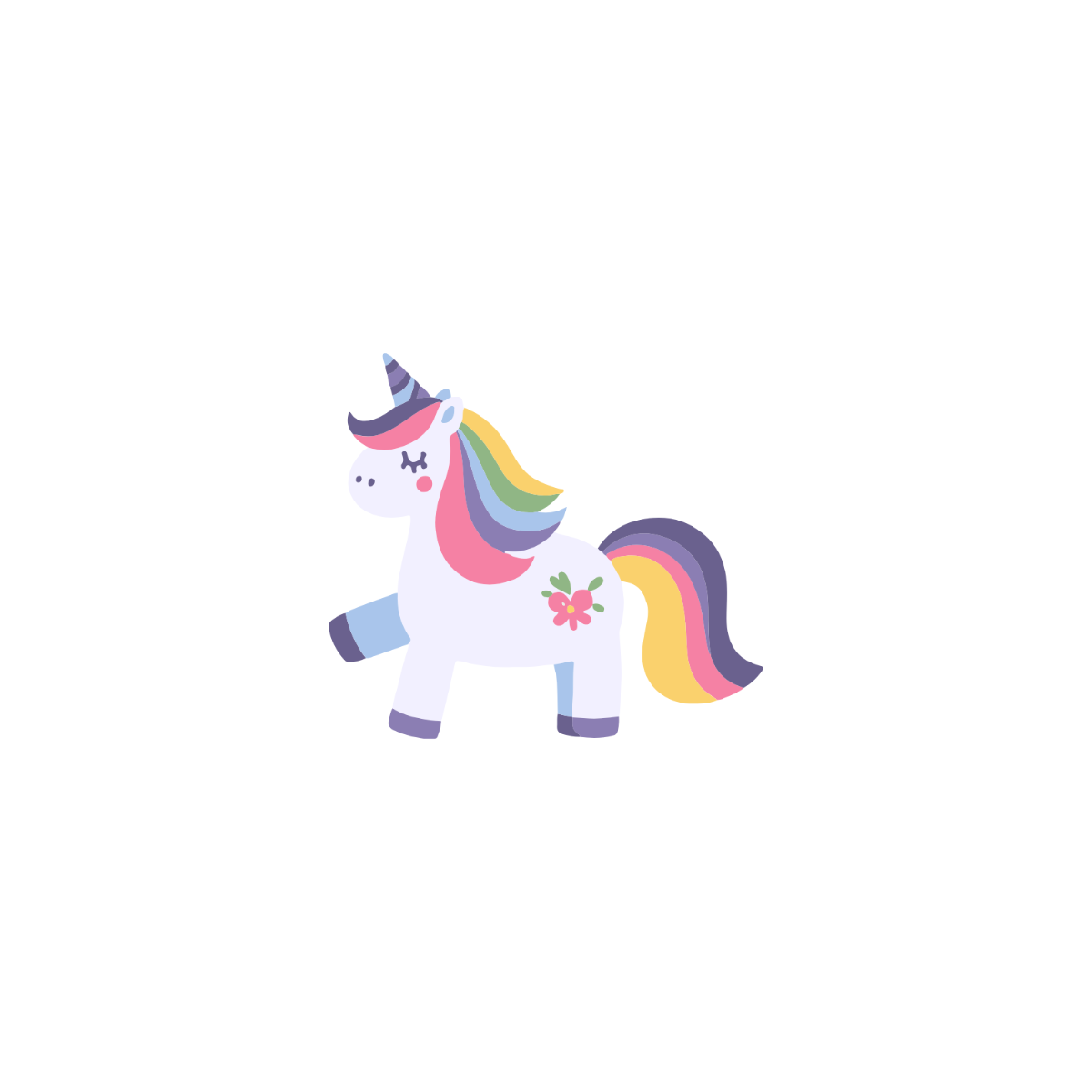 Rainbow Unicorn Clipart - Edit Online & Download