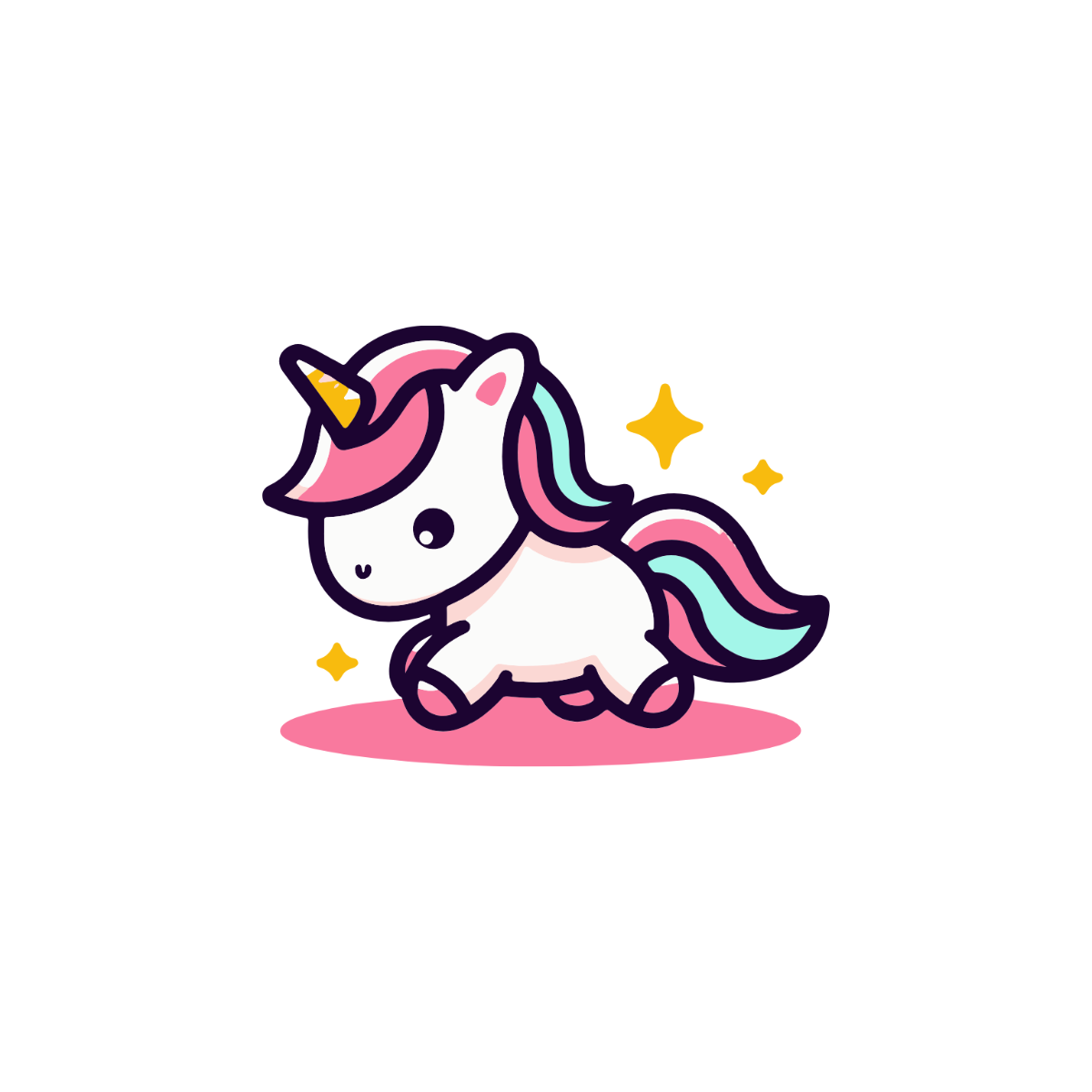 Baby Unicorn Clipart - Edit Online & Download