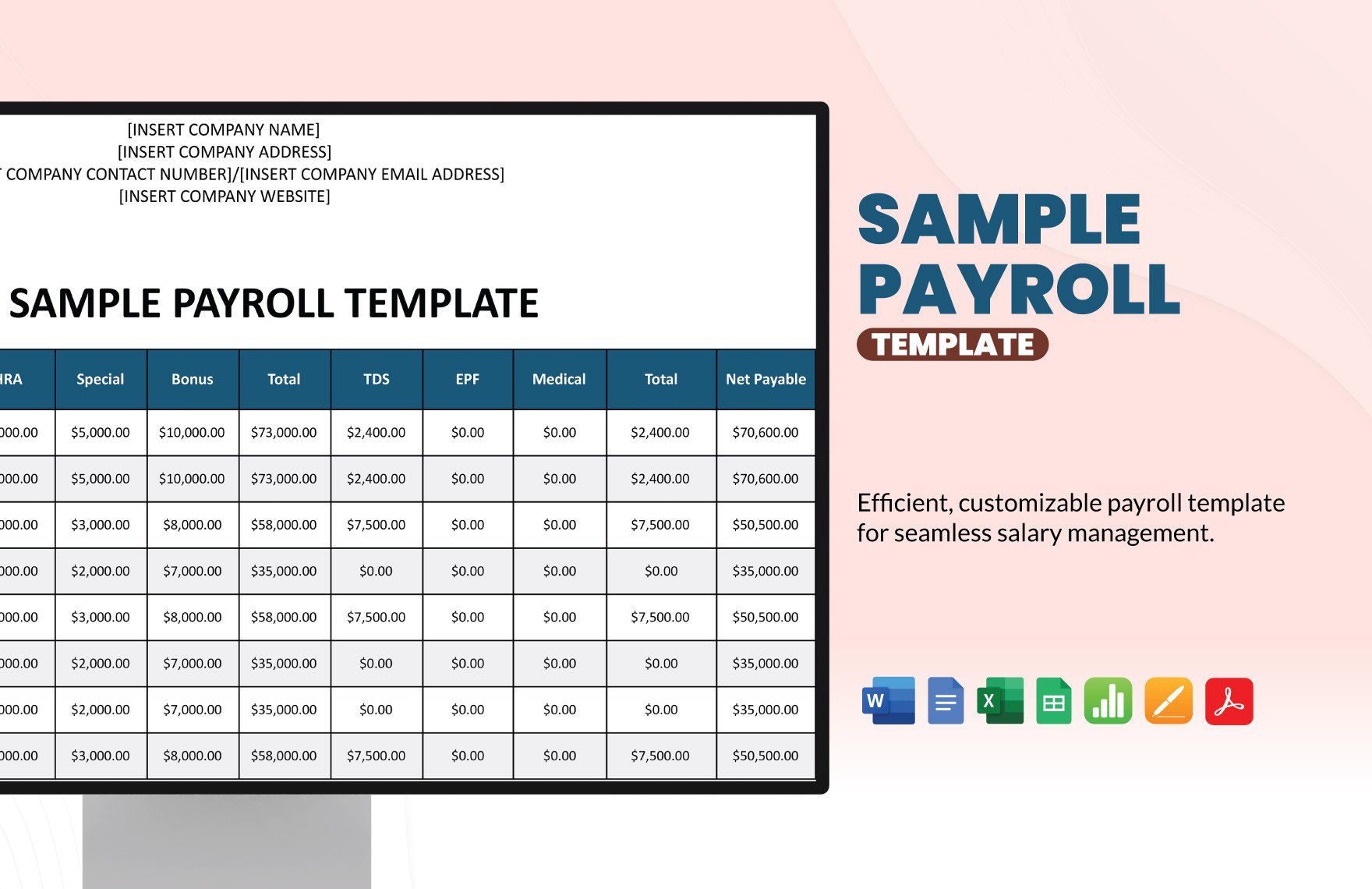 Sample Payroll Template