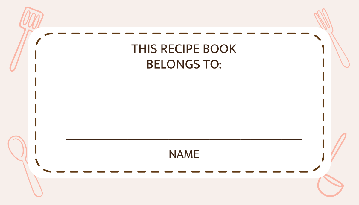 Recipe Book Label Template - Edit Online & Download