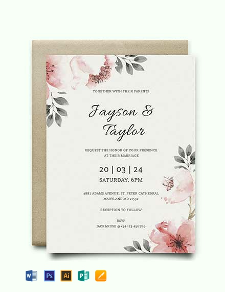 Template For Wedding Invitations 3