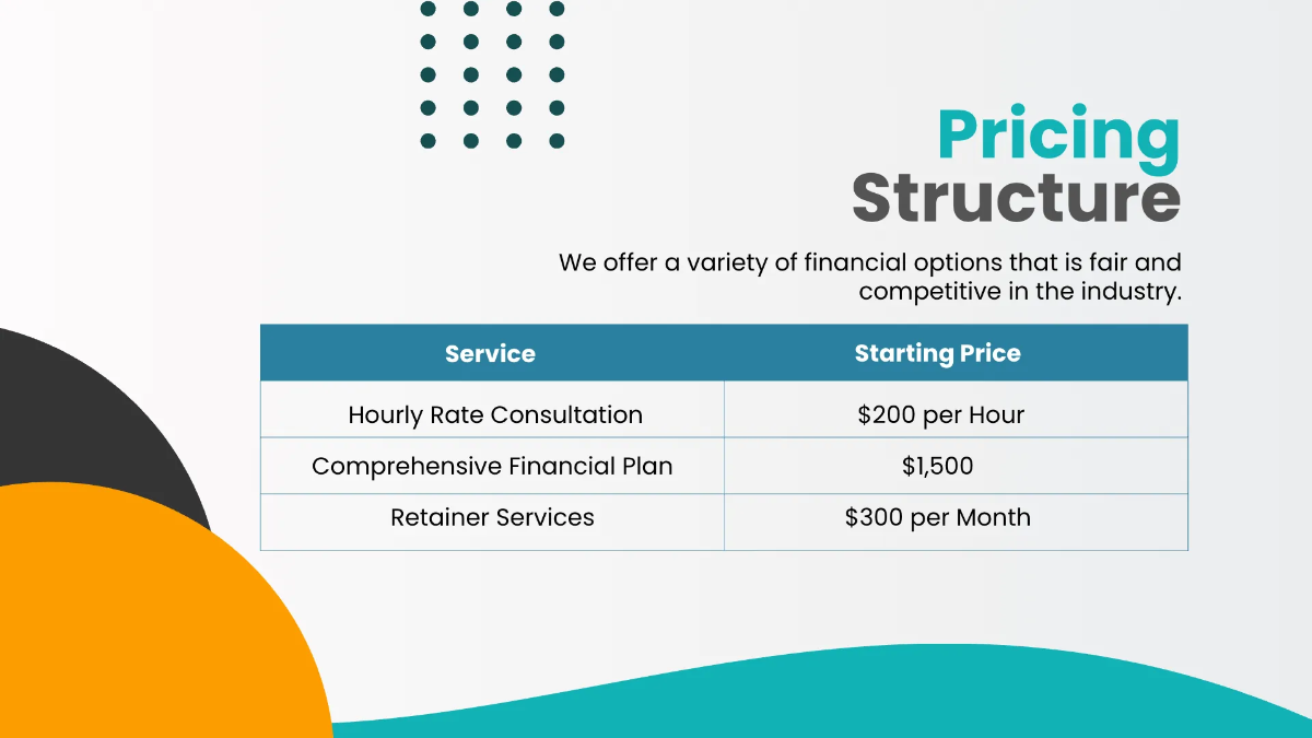 Free Financial Advisor Presentation Template to Edit Online