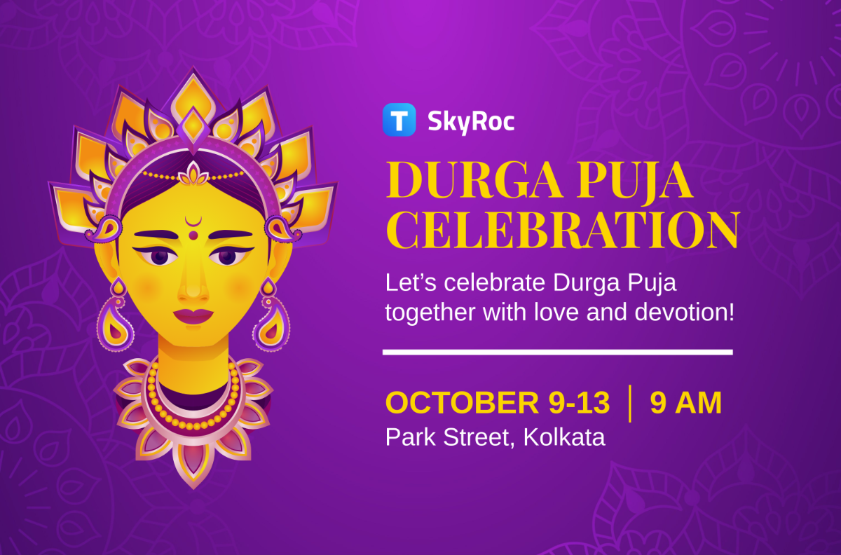 Durga Puja Event Banner Template - Edit Online & Download