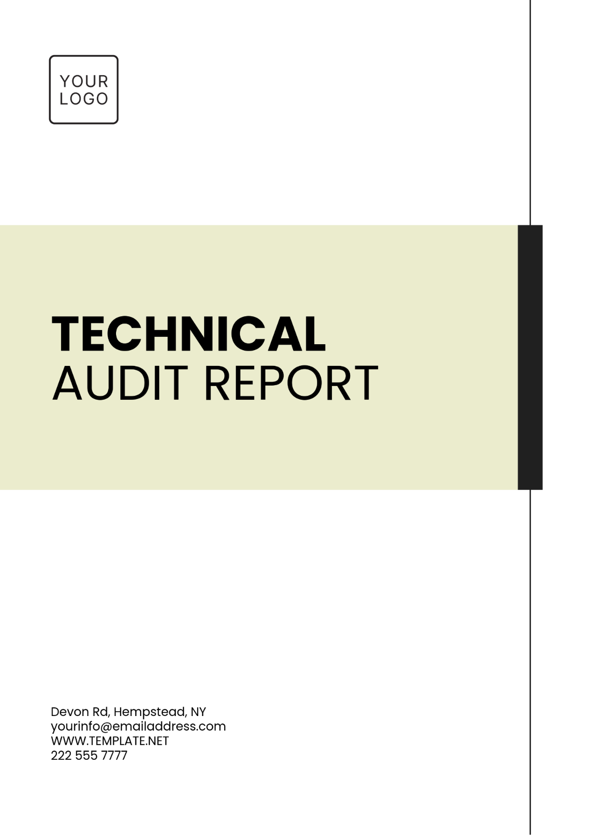 Technical Audit Report Template