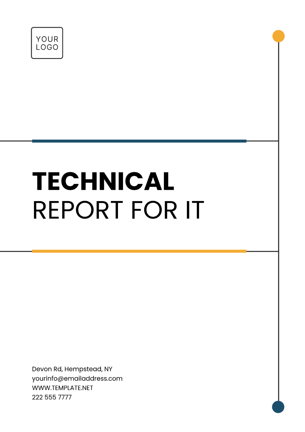 Technical Report Layout for IT Template